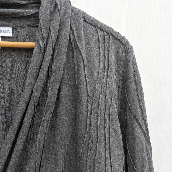 FASHION BUG women's gray open front cardigan - Picture 9 of 11